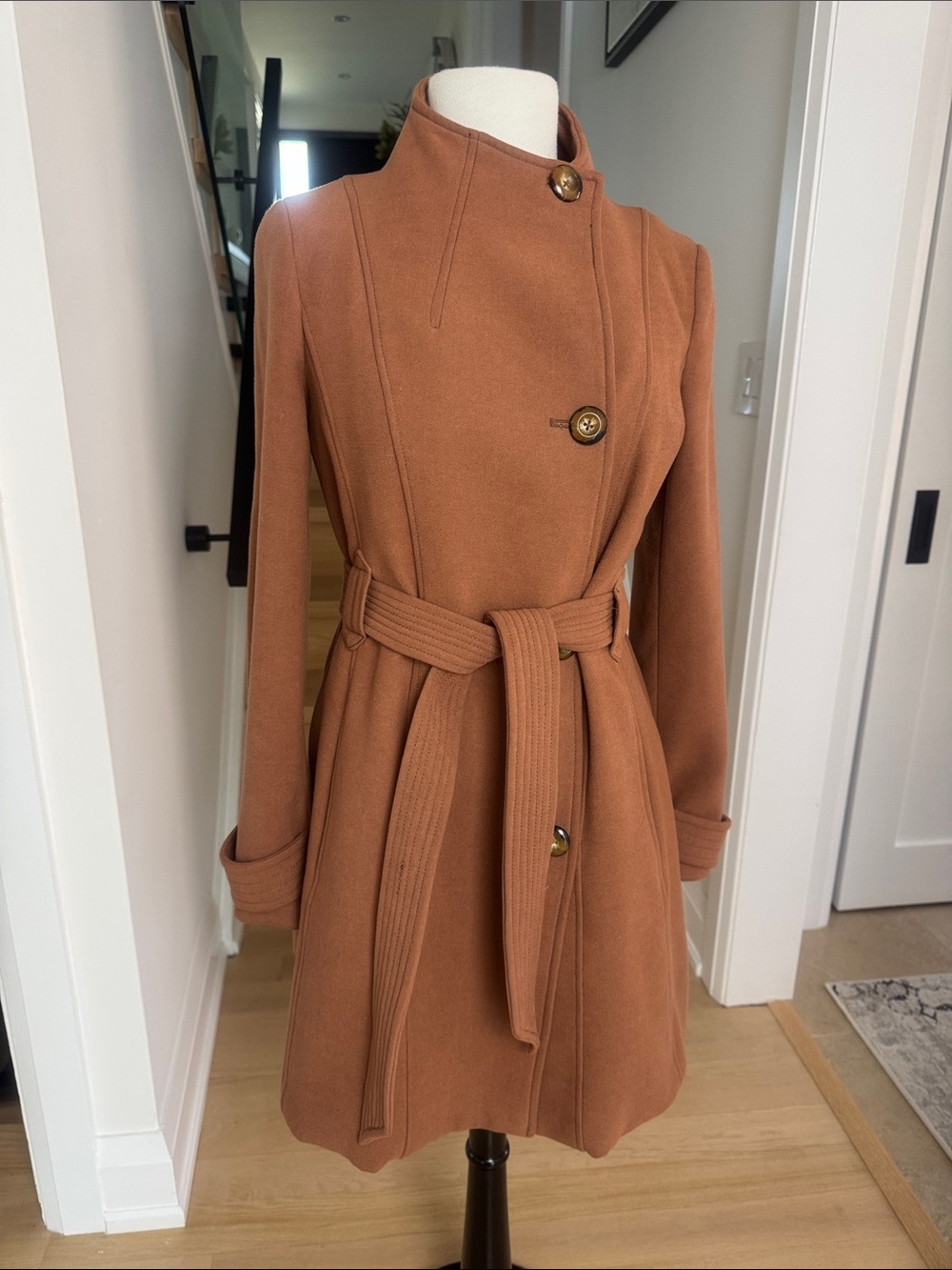 Cartonnier by Anthropologie Belted Camel Coat US 4